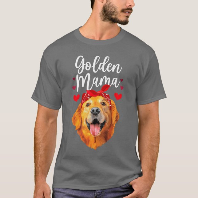 T-shirt Golden Retriever Design For Mom Women Golden Retri (Devant)