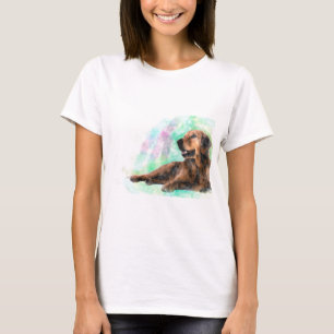 T-shirt Golden Retriever Dog Water peinture couleur