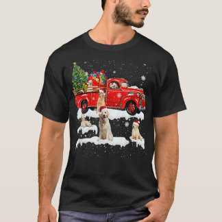 T-shirt Golden Retriever équitation Camion Rouge Noël