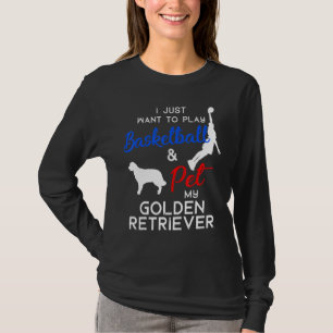 T-shirt Golden Retriever Funny Basketball Chien propriétai