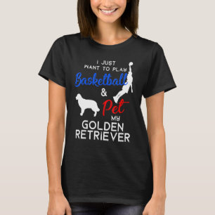 T-shirt Golden Retriever Funny Basketball Chien propriétai