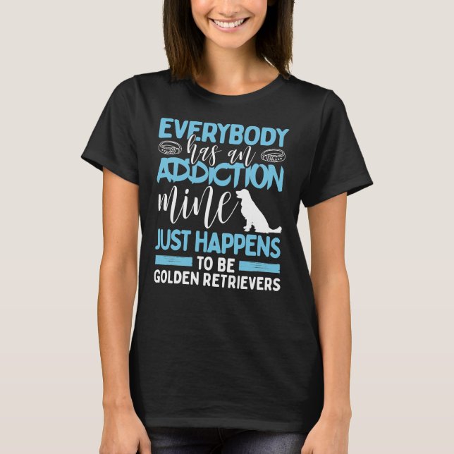 T-shirt Golden Retriever Funny Chien 446 (Devant)