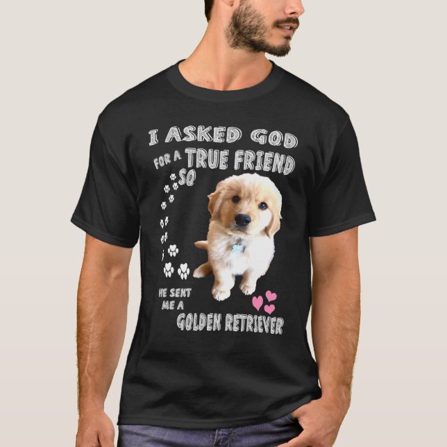 T-shirt Golden Retriever Golden Retriever Cute Golden (Devant)