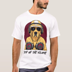 T-shirt Golden Retriever habillé en DJ