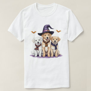 T-shirt Golden Retriever Halloween Chien Éffrayant Hallowe