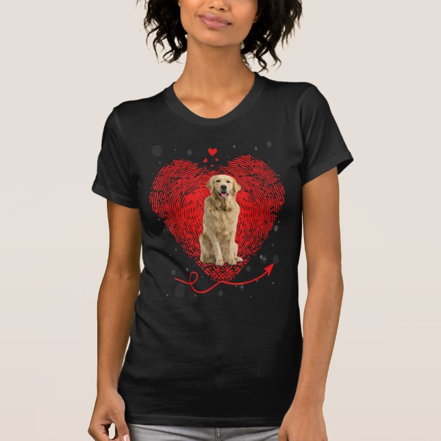 T-shirt Golden Retriever Heart|Cute Golden Owen (Devant)