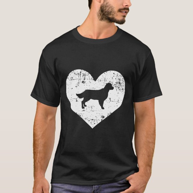 T-shirt Golden Retriever Heart Premium (Devant)