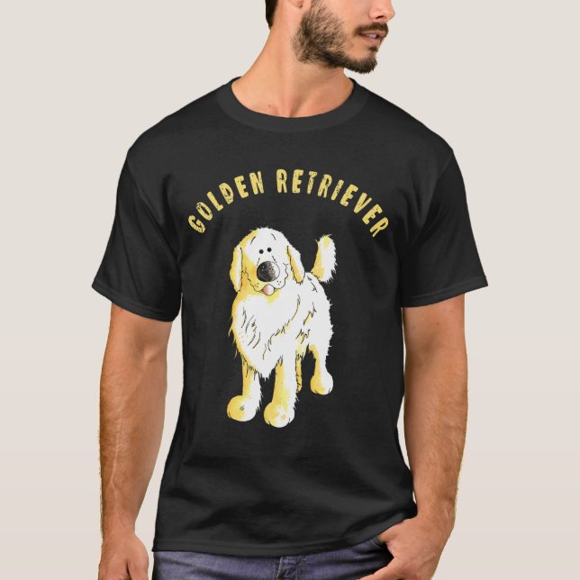 T-shirt Golden Retriever I Pour Amoureux des chiens- (Devant)