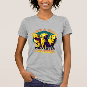 T-shirt Golden Retriever, juste une fille qui aime l'or