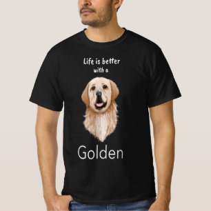 T-shirt Golden Retriever - La vie est meilleure avec un or