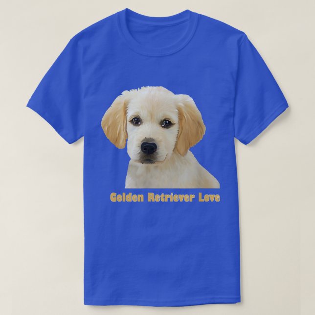 T-shirt Golden Retriever Love Puppy Favori  (Design devant)