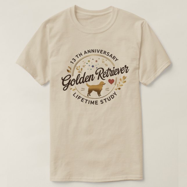 T-shirt Golden Retriever - lumière (Design devant)