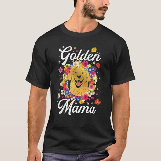 T-shirt Golden Retriever Mama (Devant)