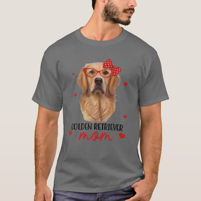 T-shirt Golden Retriever Mama Chien Bandana Cadeaux Amoure (Devant)