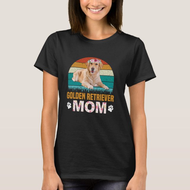 T-shirt Golden Retriever Maman (Devant)