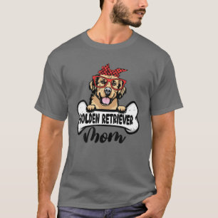 T-shirt Golden Retriever Maman Chien Bone Mothers Day Chie
