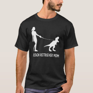 T-shirt Golden Retriever Maman Chien Mama Dinosaure Femmes