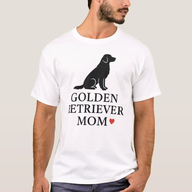 T-shirt Golden Retriever Maman Fier chien parent (Devant)