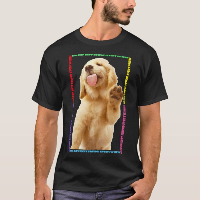 T-shirt Golden Retriever Meilleurs amis (Devant)