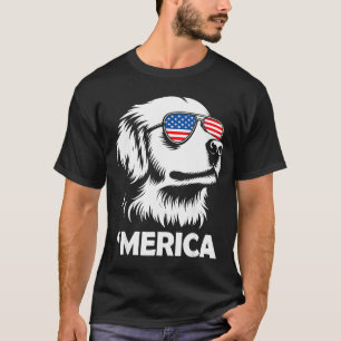 T-shirt Golden retriever merica chien patriotique 4 juille
