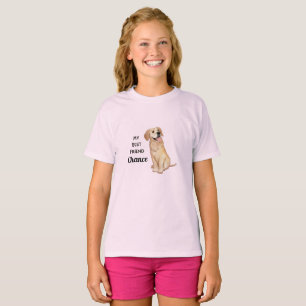 T-shirt Golden Retriever Mon meilleur ami Nom personnalisé
