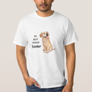 T-shirt Golden Retriever Mon meilleur ami Nom personnalisé