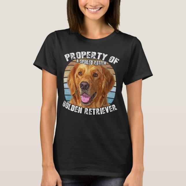 T-shirt Golden Retriever Owner   Retro Property Of (Devant)