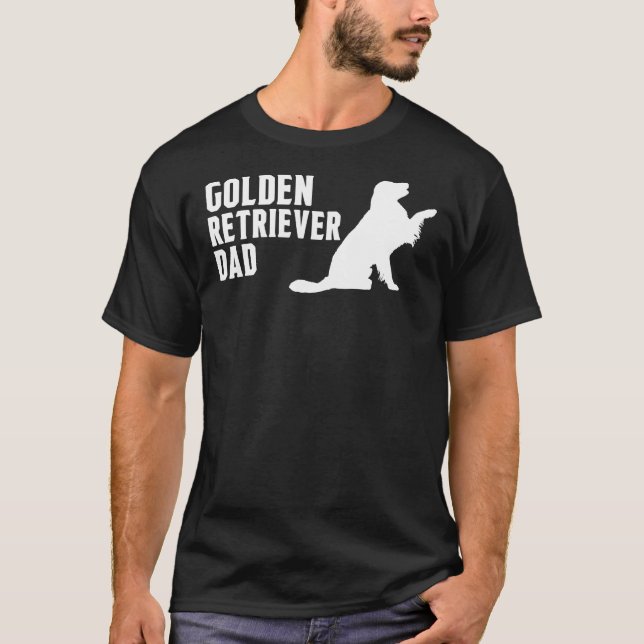 T-shirt Golden Retriever Papa Silhouette (Devant)
