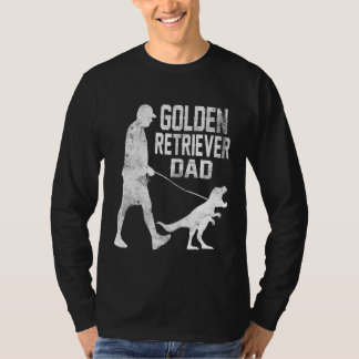 T-shirt Golden Retriever Papa Trex Dinosaur Chien Propriét