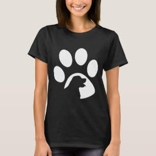 T-shirt Golden Retriever Paw Silhouette
