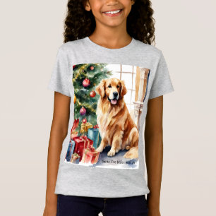 T-Shirt Golden Retriever Père Noël J'ai été sage Noël