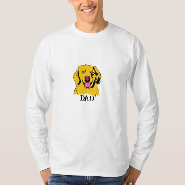 T-shirt Golden Retriever Pop Art (Devant)