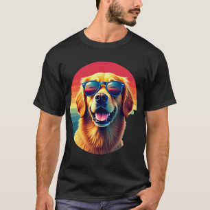 T-shirt Golden Retriever pour Enfants Garçons Filles Lunet