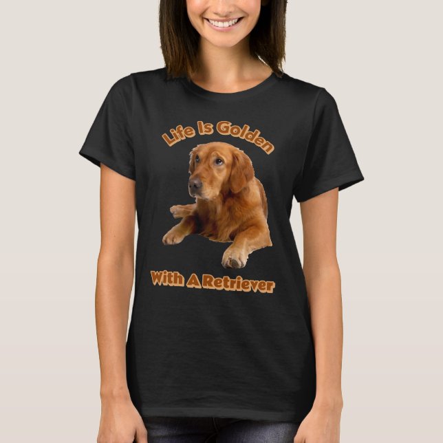 T-shirt Golden Retriever Pour Hommes Femmes Et Jeunes (Devant)