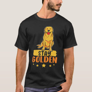T-shirt Golden Retriever Restez Doré