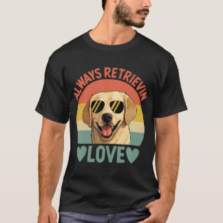 T-shirt Golden Retriever Retrievin Love Amoureux des chien