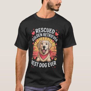 T-shirt Golden Retriever Sauvée Meilleur Chien Au Monde