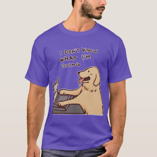 T-shirt Golden retriever travaillant Je ne sais pas ce que