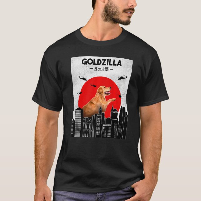 T-shirt Golden Retriever Tshirt, Funky Golden Retriever Pr (Devant)