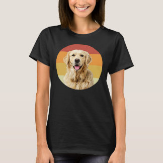 T-shirt Golden Retriever Vintage Retro Face Chien