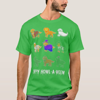 T-shirt Golden Retrivers Chien Halloween Happy Happary Hor