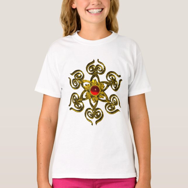 T-SHIRT GOLDEN ROSE RUBY (Devant)