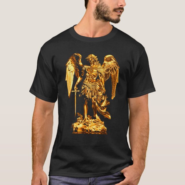 T-shirt Golden Saint Michael l'Archange (Devant)