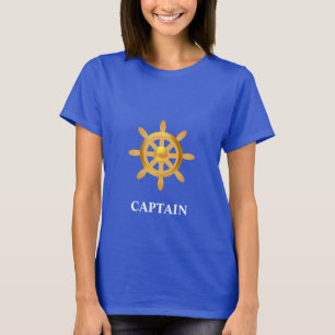 T-shirt Golden Ship Wheel Captain