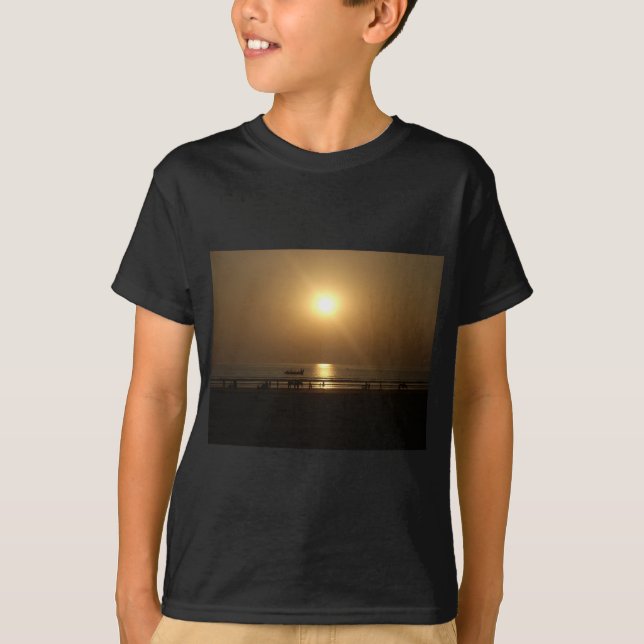 T-shirt Golden Summer Sunset Réflexion sur la plage (Devant)