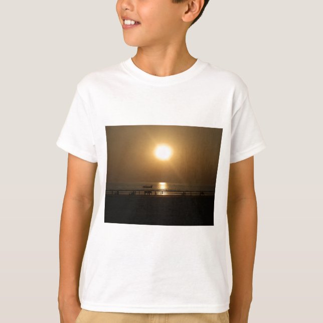 T-shirt Golden Summer Sunset Réflexion sur la plage (Devant)