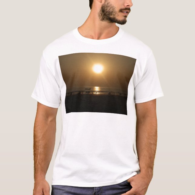T-shirt Golden Summer Sunset Réflexion sur la plage (Devant)