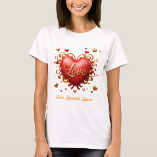 T-shirt "Golden Valentine Love"