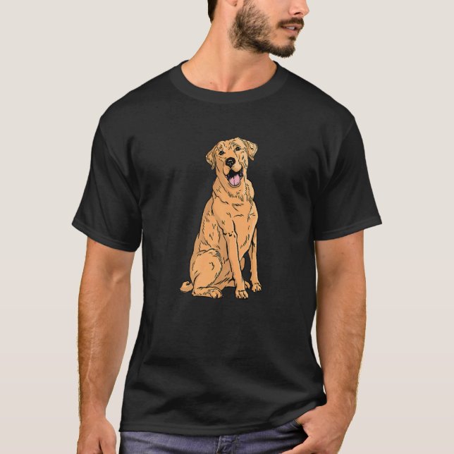 T-shirt Golden White jaune Labrador Retriever Lab Chien Li (Devant)
