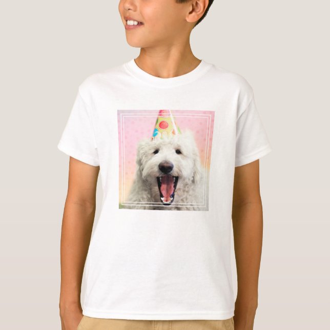 T-shirt Goldendoodle avec Casquette du Parti (Devant)